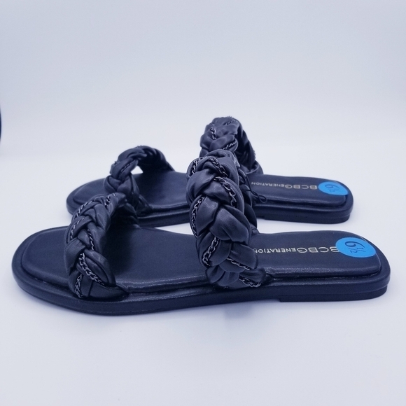 BCBGeneration Taneka Black Braided Sandals NWOT size 6.5 - Picture 6 of 12